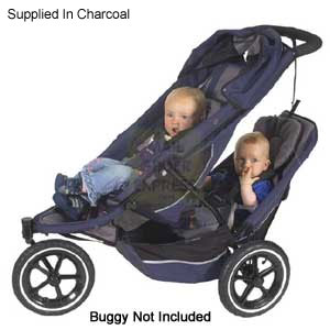 Out N About Phil and Teds E3 Extra Seat Kit V2 Charcoal Pushchair