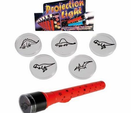 Out of the Blue Childs Dinosaur Projection Torch Light with 6 Projection Designs - Boys Perfect Ideal Christmas Stocking Filler Gift Present