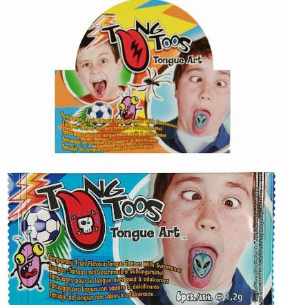 Out of the Blue Novelty Boys Tongue Tattoo - Boys Perfect Ideal Christmas Stocking Filler Gift / Present