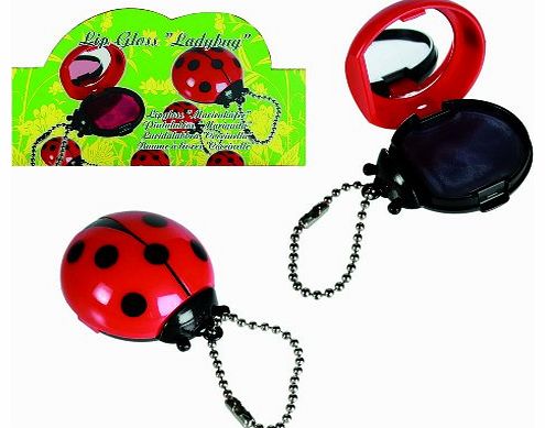 Novelty Lady Bird keyring with Lip Gloss & Mirror - Womans Perfect Ideal Christmas Present / Gift / Stocking Filler Ideal Gift for The Gardener