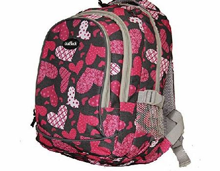 Outback 15L Small Backpack Girls Boys Nursery School Daypack (Hearts)