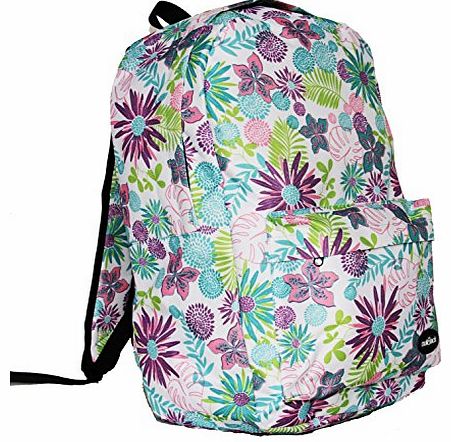 Ladies Womens Girls FLOWERS Backpack Rucksack College Student School Travel Bag