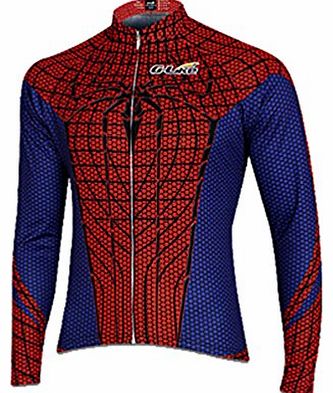 Outdoor top The Red Spider Mens Long Sleeve Cycling Jersey,Perfect Perspiration Breathable Mountain Clothing Bike Top (S)