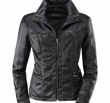 Own Brand Mainpol Crushed Faux Leather Jacket