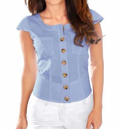 Own Brand Round Neck Elasticated Blouse