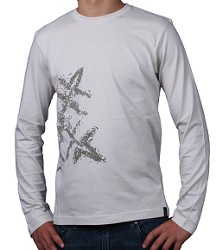 Oxbow Cross Longsleeve Organic Cotton T Shirt Grey