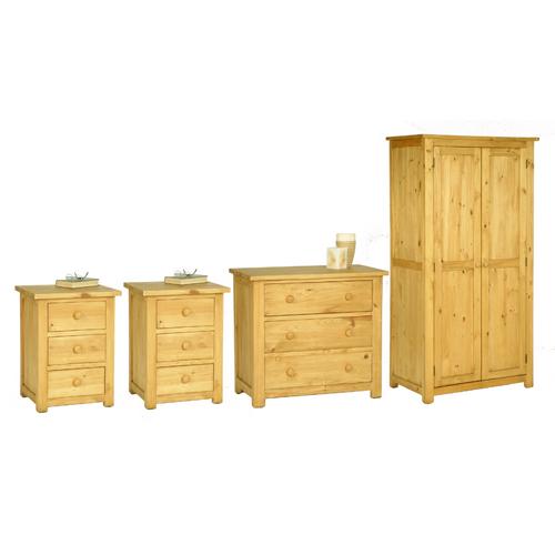 Oxbury Pre-Assembled Solid Pine Range Oxbury Pine Bedroom Furniture Set