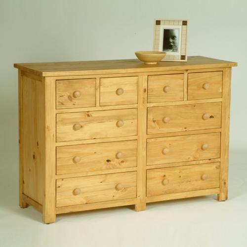 Oxbury Pre-Assembled Solid Pine Range Oxbury Pine Chest Multi Drawer