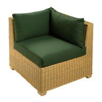 Corner Chair Honey with Half Panama Cushions Cactus