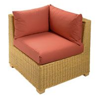 Corner Chair Honey with Half Panama Cushions Serena