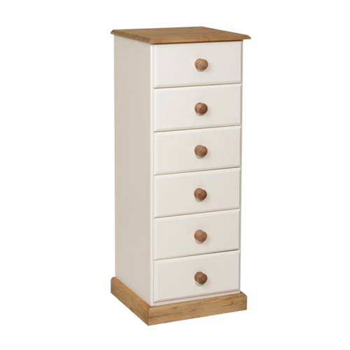 Oxford Painted Pine Furniture Oxford Painted Bedside 6 Drawer