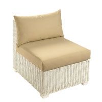 Oxford Standard Chair White with Half Panama Cushions Alabaster