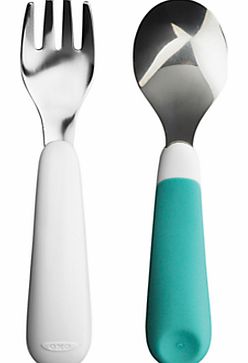 Fork and Spoon Set, Blue