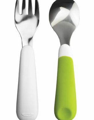 Oxo Tot  Fork and Spoon Set (Green)