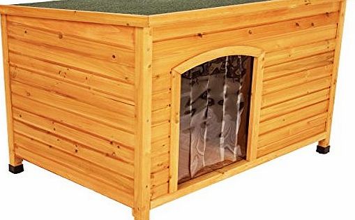 Oypla Wooden Outdoor L/XL Large Dog Kennel House Animal Shelter