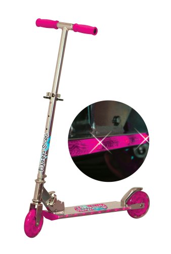 Ozbozz Pink Flashing Storm Folding Scooter