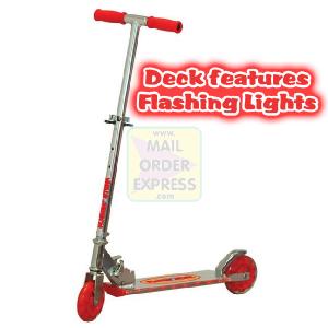 Red Flashing Storm Folding Scooter