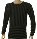 Ozeki Black & Dark Grey Stripe Sweater