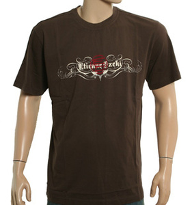 Dark Brown T-Shirt with Large Printed Logo
