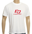 White T-Shirt with Red Printed Logo