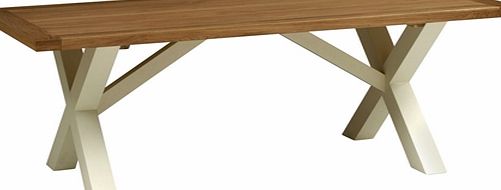 Pacific Painted 190cm Cross Leg Dining Table