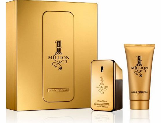 1 MILLION Gift Set 50ml Eau De Toilette EDT Spray & 100ml Shower Gel