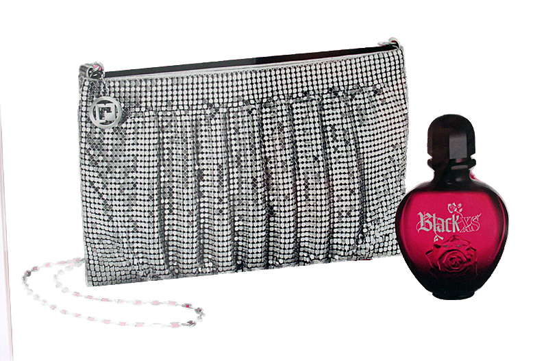 Black XS For Her 50ml EDT spray and Evening Bag