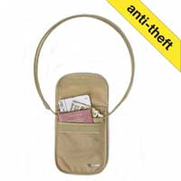 Pacsafe Pouchsafe 100 Secure Neck Pouch Tan