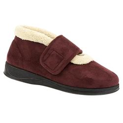 Padders Female Florence Textile Upper Textile Lining Comfort House Mules and Slippers in Burgundy, Navy