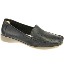 Female Selina Leather Upper Leather Lining Casual Shoes in Black