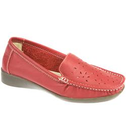 Padders Female Selina Leather Upper Leather Lining Casual Shoes in Red