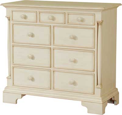 painted CHEST OF DRAWERS 3 OVER 6 DRAWER