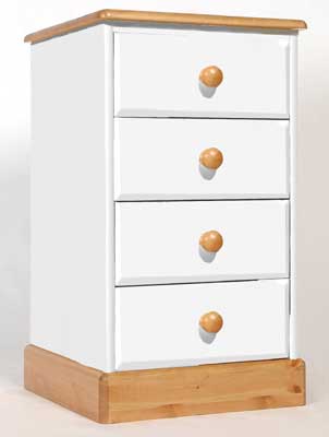painted Four Drawer Slim Chest of Drawers One