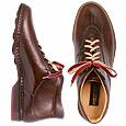 Pakerson Handmade Italian Dark Brown Leather Ankle Lace-up Boots