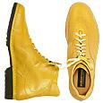 Pakerson Men` Yellow Italian Hand Made Leather Ankle Boots