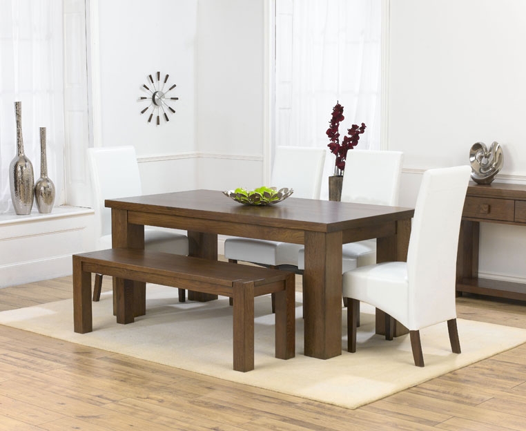 Palermo Dark Oak 180cm Dining Table and 4