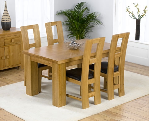 Oak Dining Table 150cm & 4 Girona Chairs