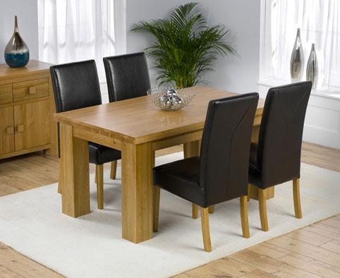 Oak Dining Table 150cm and 4 Monaco