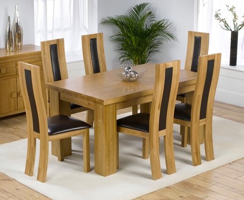 Oak Dining Table 150cm and 6 Santander