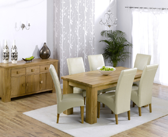 palermo Oak Dining Table 180cm - Table only