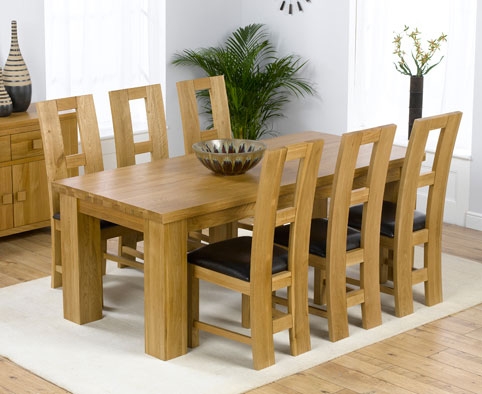 Oak Dining Table 200cm & 6 Girona Chairs
