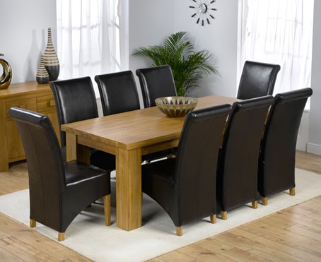 palermo Oak Dining Table 200cm and 8 Palermo