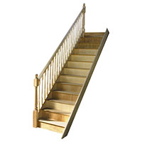 Straight Timber Staircase Right Hand Wall String