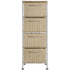 Palm Leaf Unit- 4 Drawer- Tall