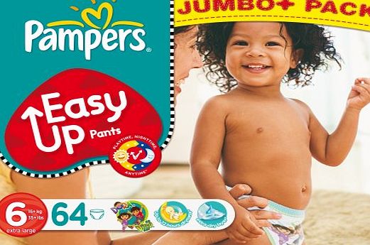 Pampers Easy Ups Size 6 (Extra Large) Mega Pack - 64 Nappies