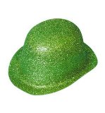 Pams Bowler Hat Glitter Green