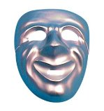 Pams Comedy Silver Plastic Mask