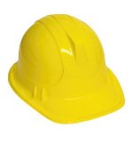 Pams Construction Helmet Yellow Plastic
