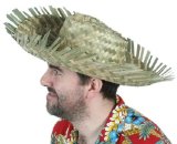 Pams Mens Straw Beachcomber Hat (Curl up)
