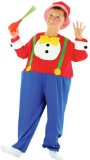 Pams Value Costume: Child Harpo Hooped Clown (L10-12 y)